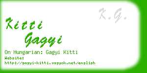 kitti gagyi business card